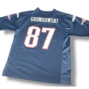 NFL Gronkowski Youth Large Kids 87 Patriots New England Jersey Team Apparel